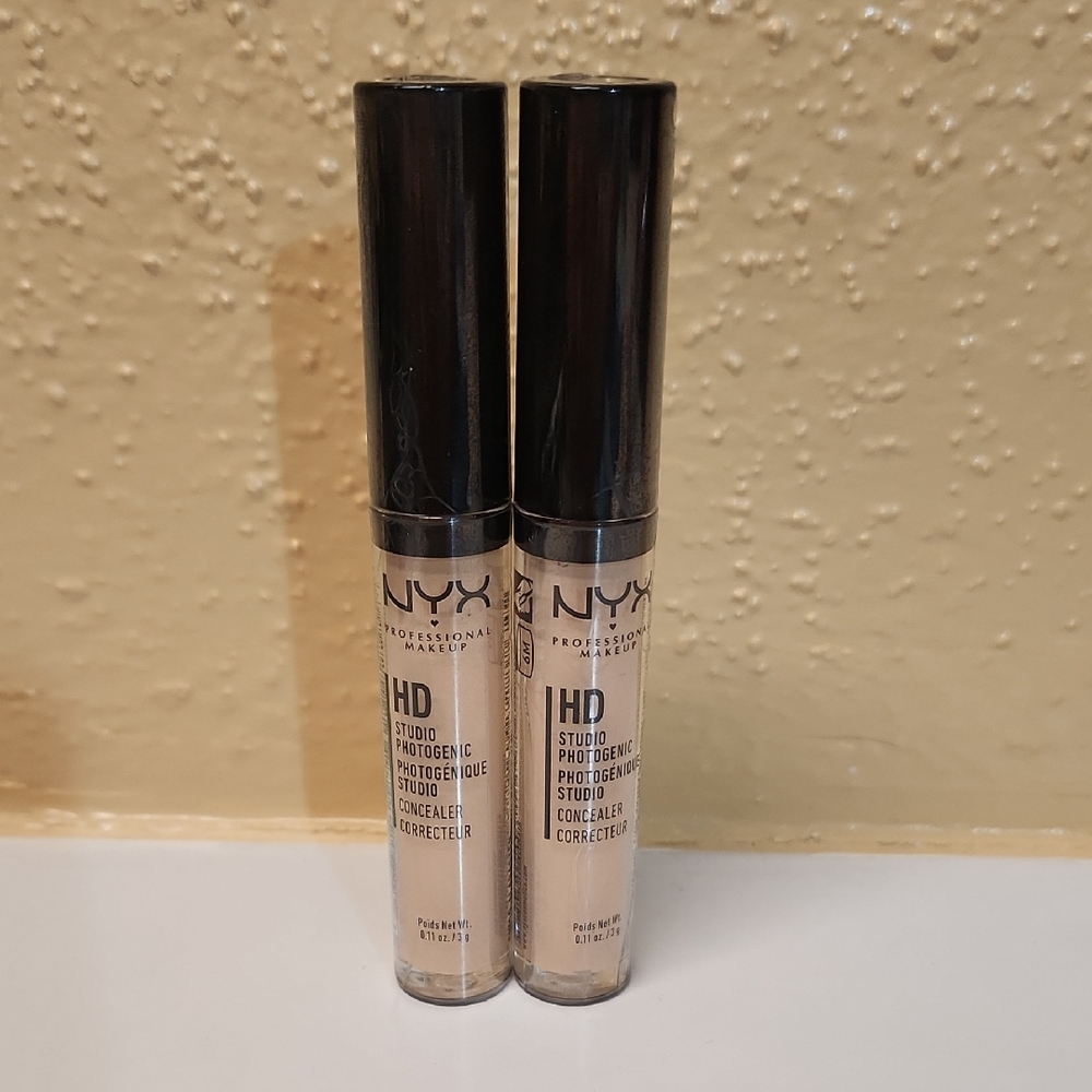 NYX Professional Makeup HD Concealer - CW00 ALABASTER LOT (2)